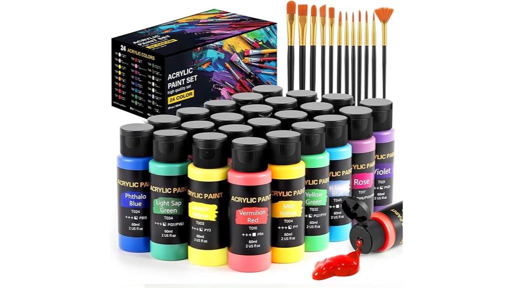 12 piece acrylic brush set
