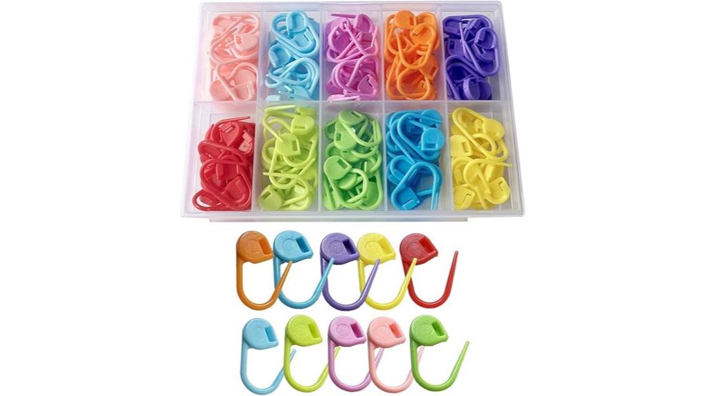150 colorful knitting markers