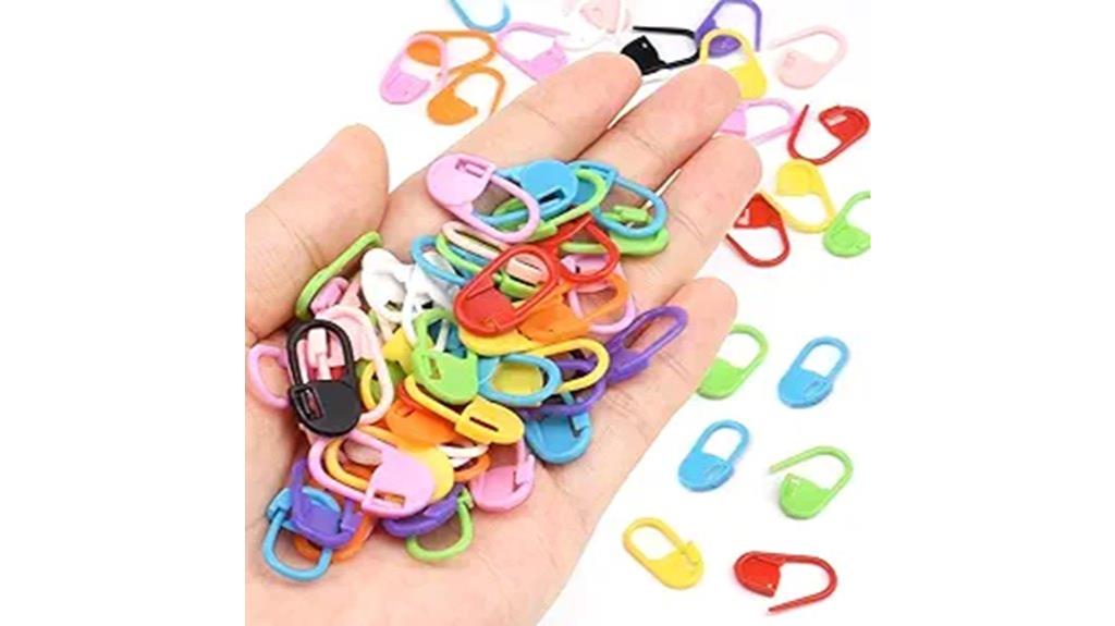 150 piece colorful stitch markers