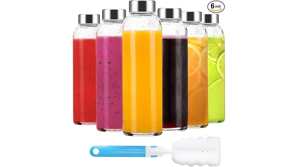 18 oz glass water bottles