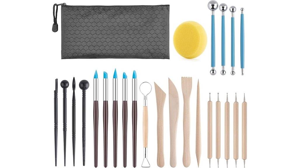 25 piece air dry clay tools