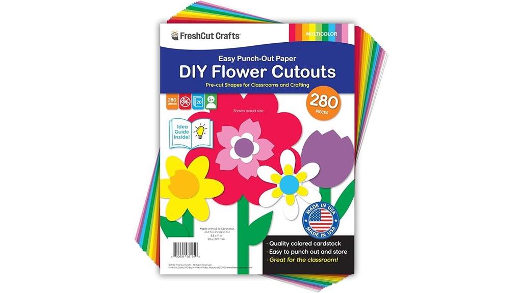 280 piece flower cutouts