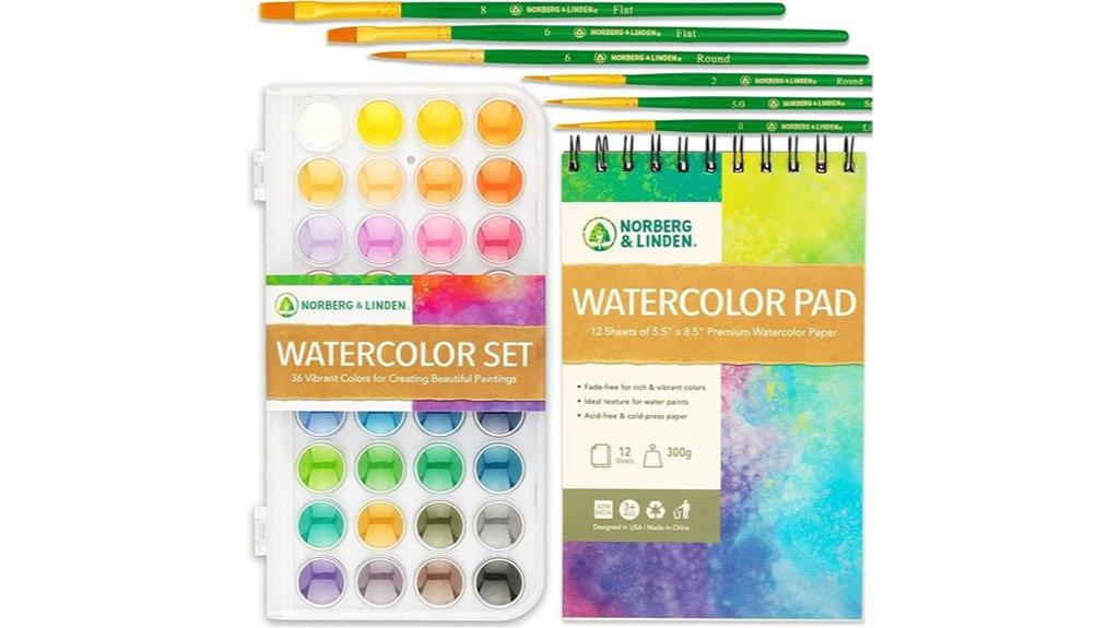 36 paints 6 brushes