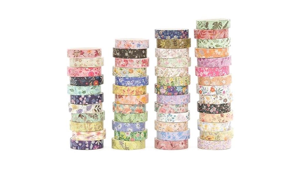 50 rolls flower washi tape