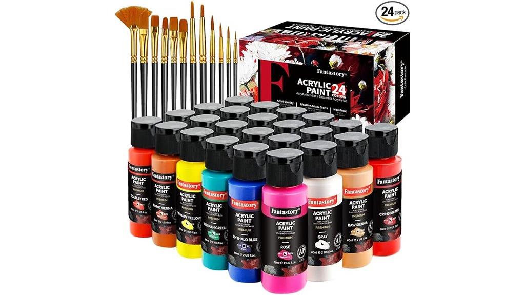 acrylic paint set 24 colors