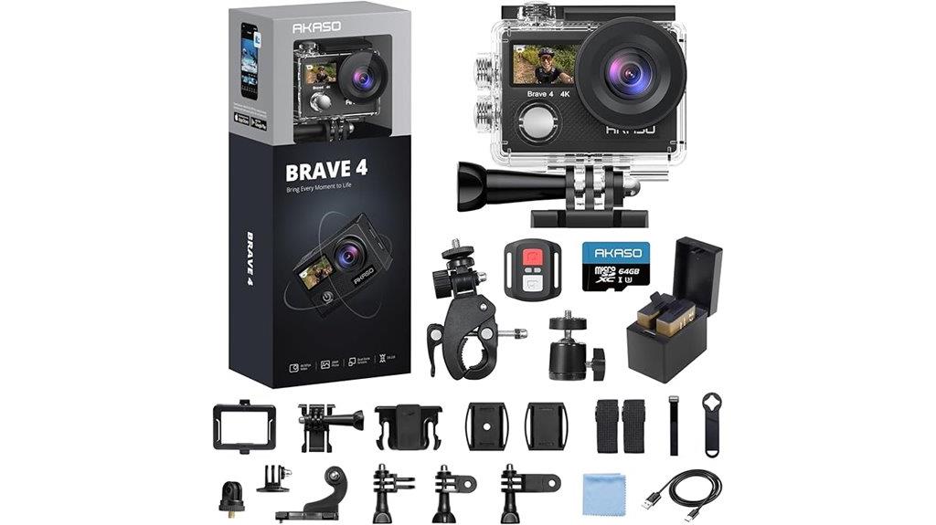 action camera with storage bundle