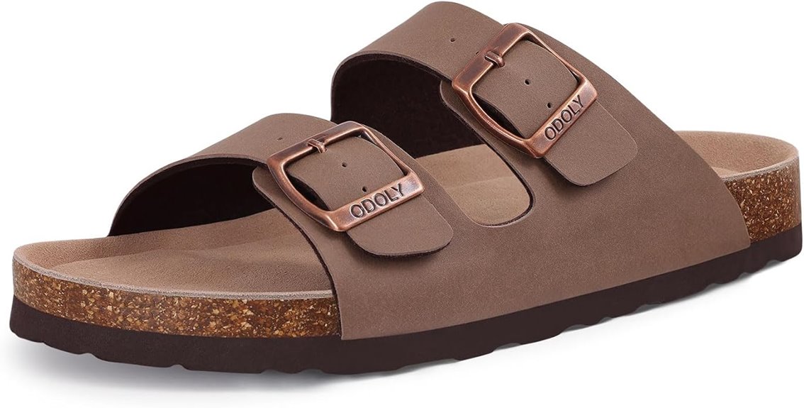 adjustable cork slide sandal
