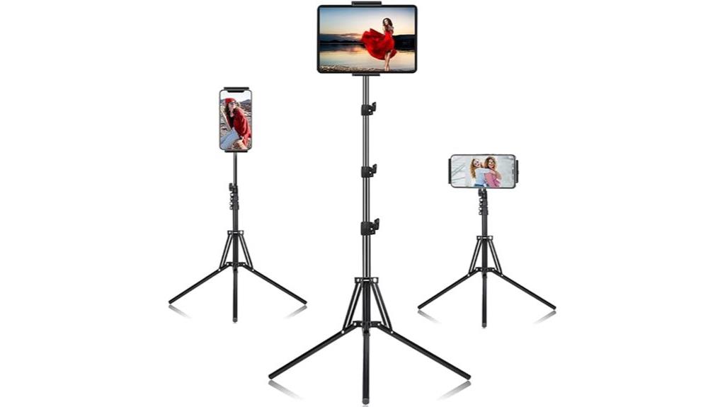 adjustable tablet tripod stand