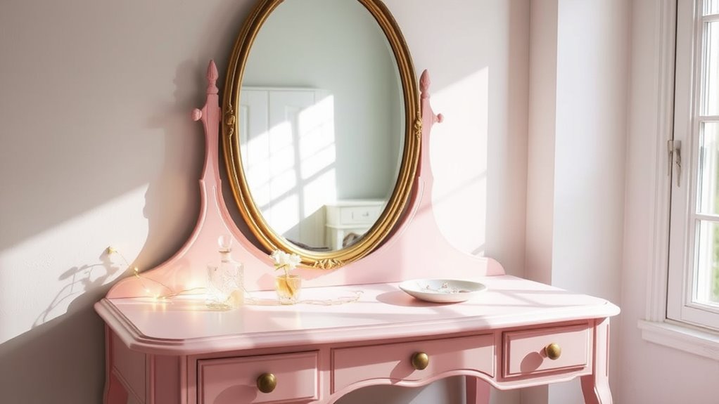 affordable glam vanity setup