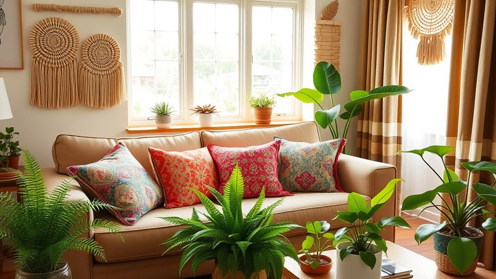 affordable textiles and greenery