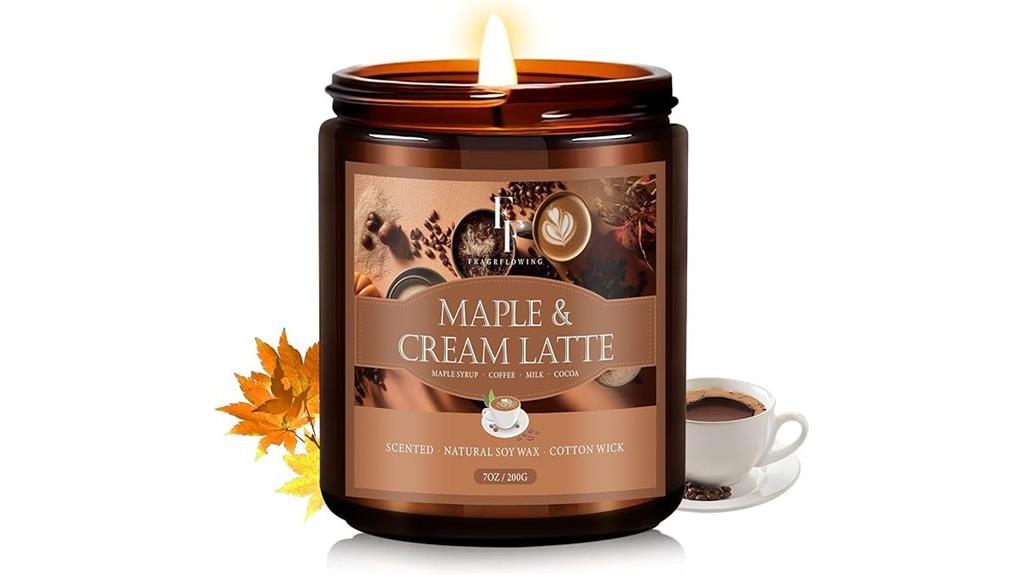 autumn maple latte candles