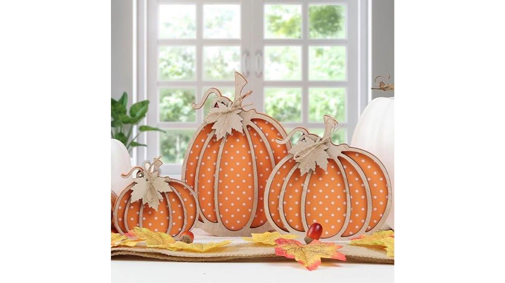 autumn pumpkin shelf decor