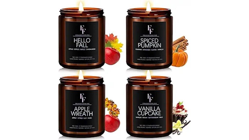 autumn scented soy candles