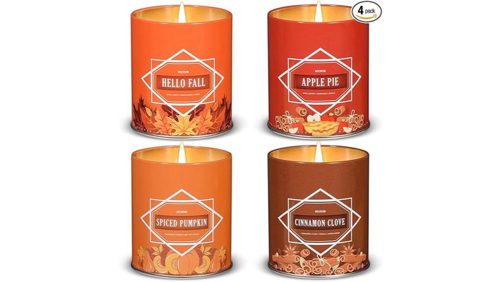 autumn soy candle set