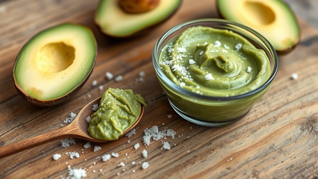 avocado sugar moisturizing scrub