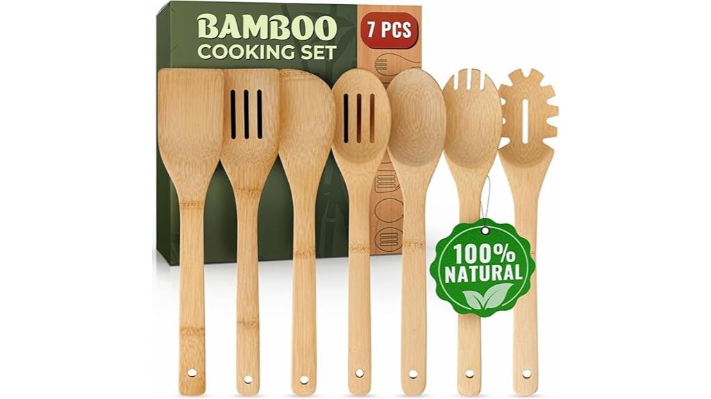 bamboo kitchen utensil set