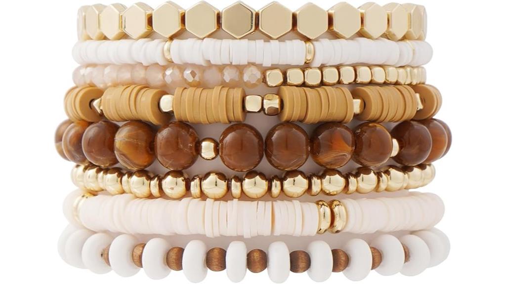 beachy beaded bracelet set