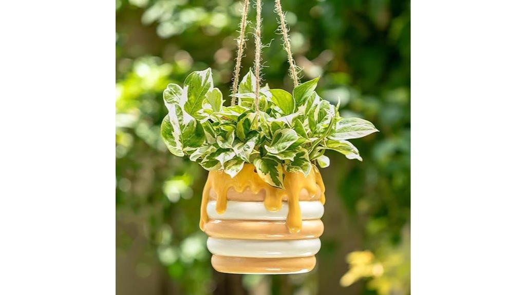 bee shaped ceramic planter