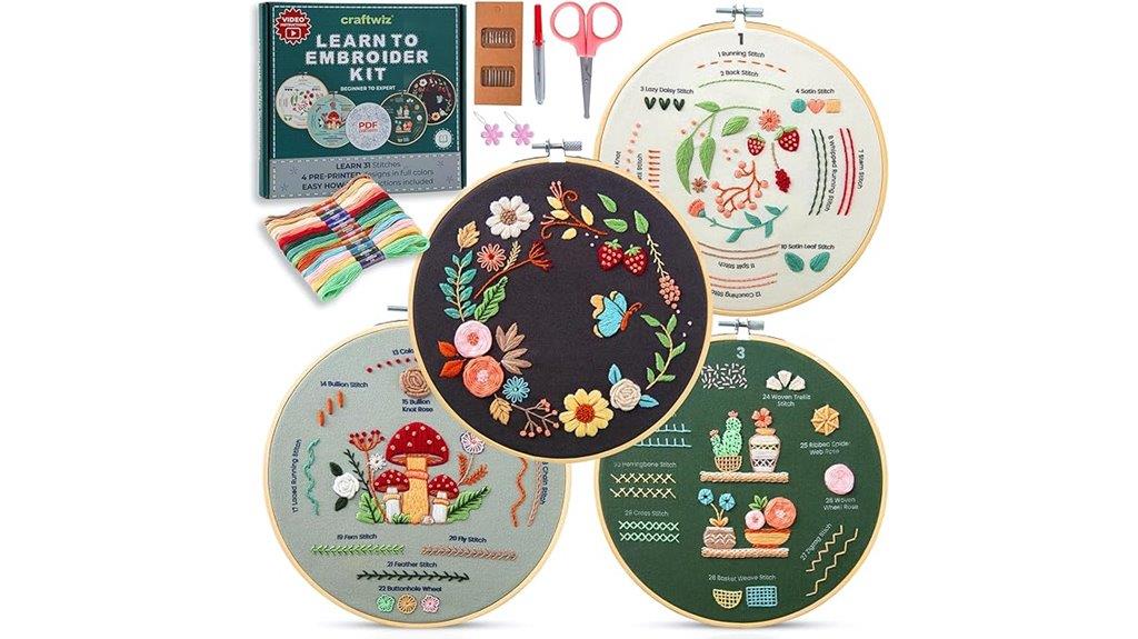 beginner embroidery kit set