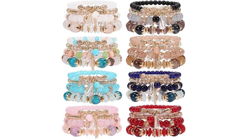 bohemian layered chain bracelet