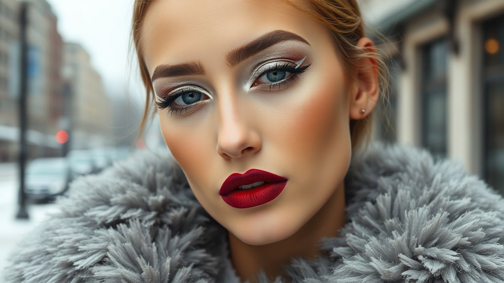 bold metallic icy pastels