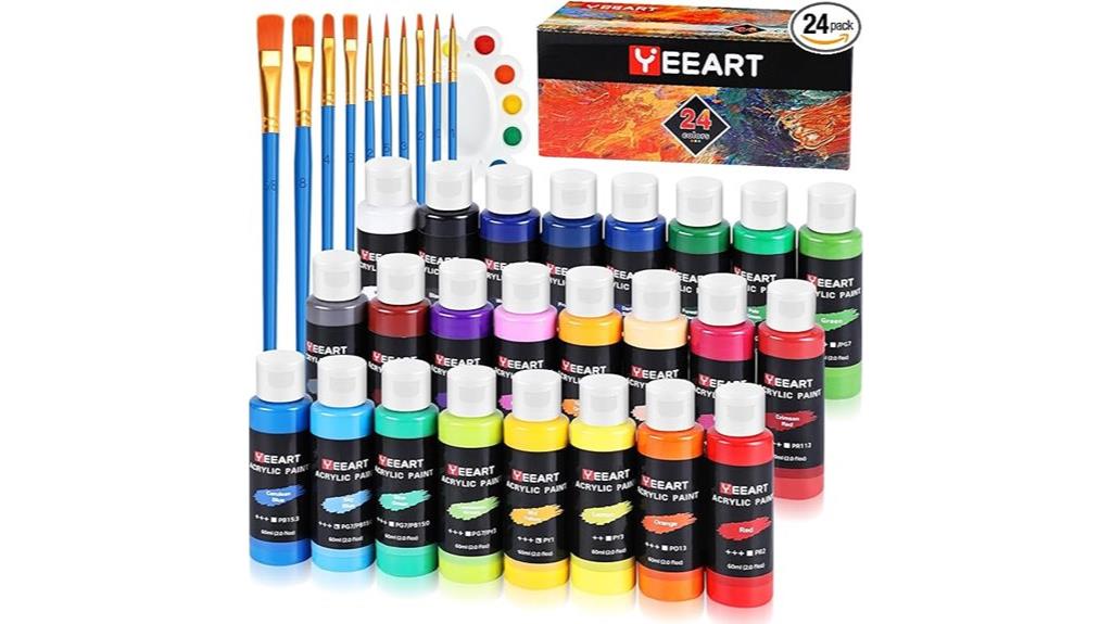 bright 24 color acrylic pack