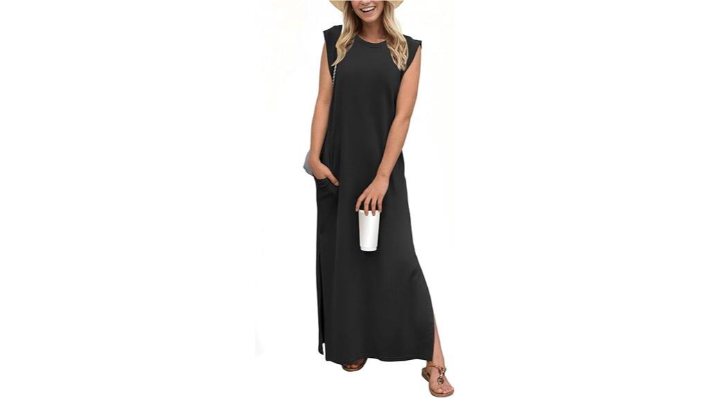 casual maxi dress with pockets
