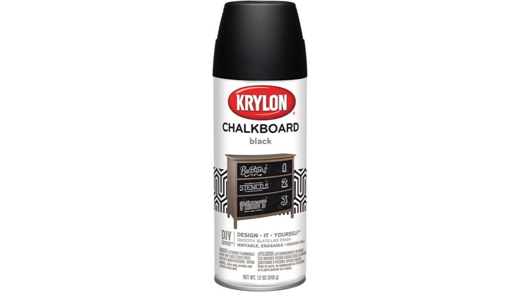 chalkboard spray paint black