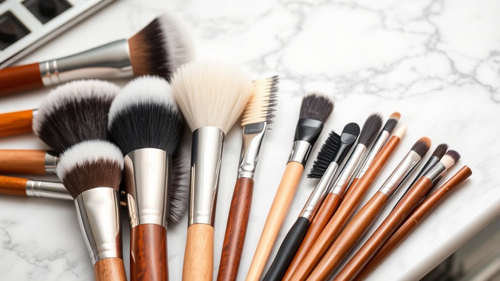 choose appropriate makeup brushes