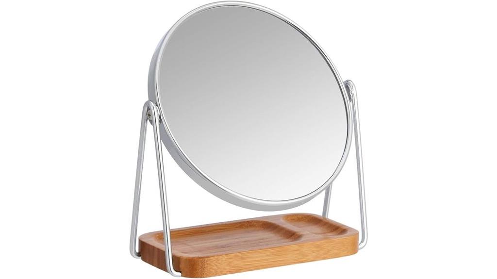 chrome round mirror