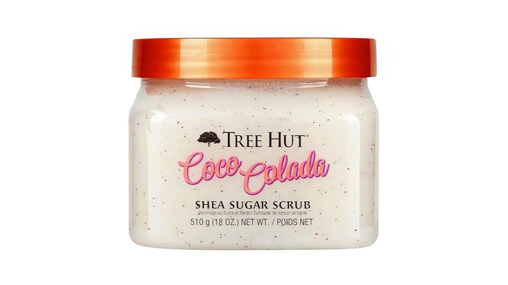coconut scent shea scrub