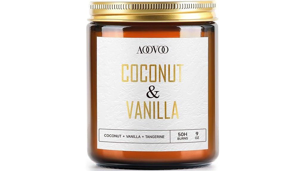 coconut vanilla scented candles