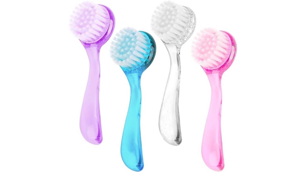 colorful facial cleansing brush