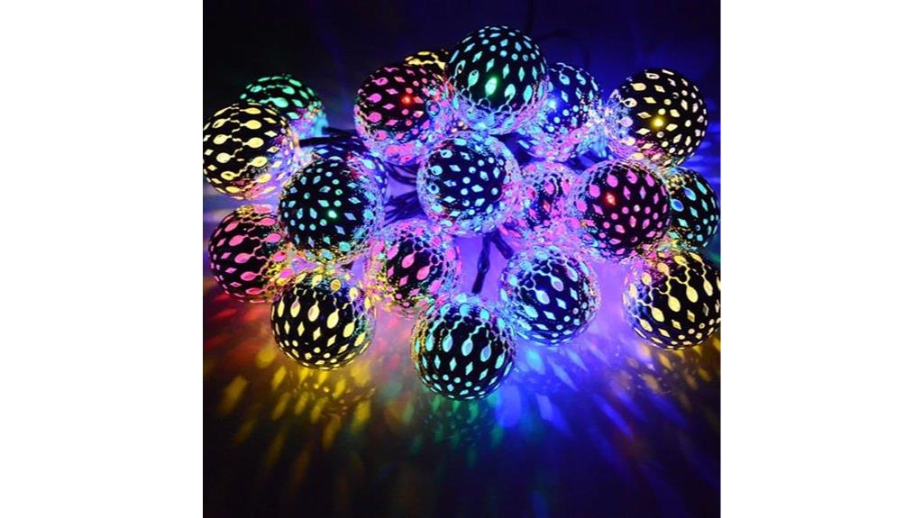 colorful solar patio lights