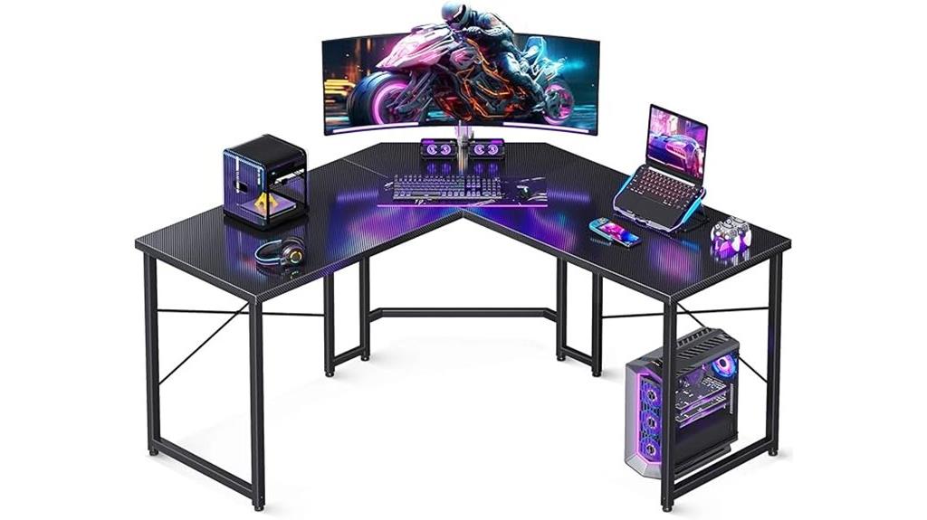 compact l shaped gaming desk