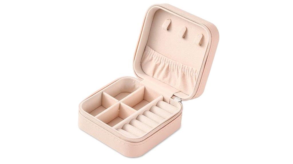 compact leather jewelry organizer