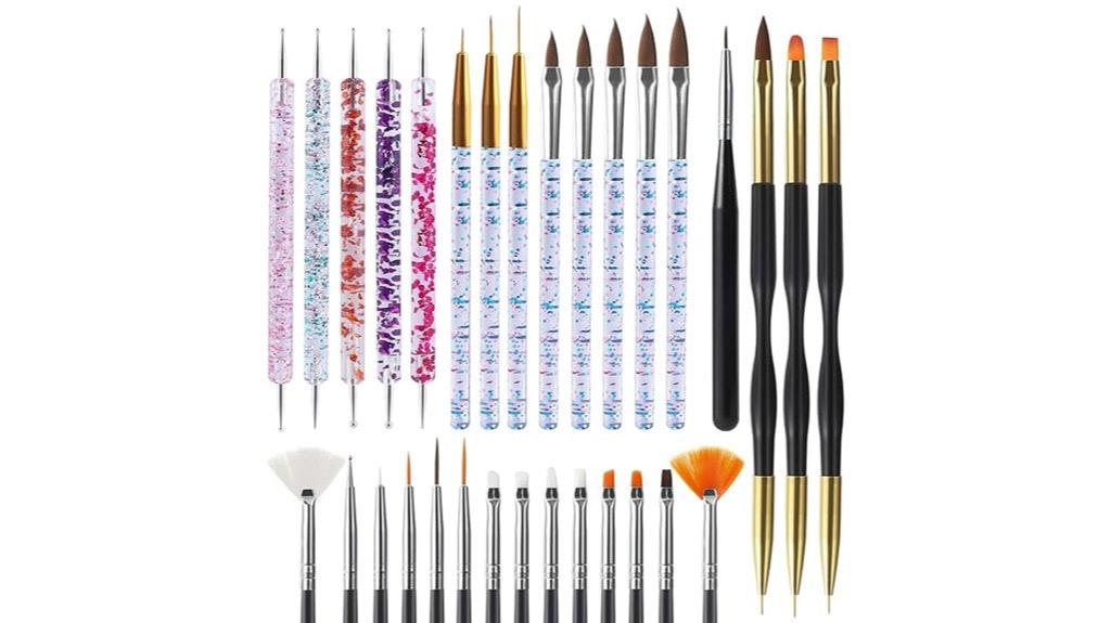 complete 31 piece nail brush set