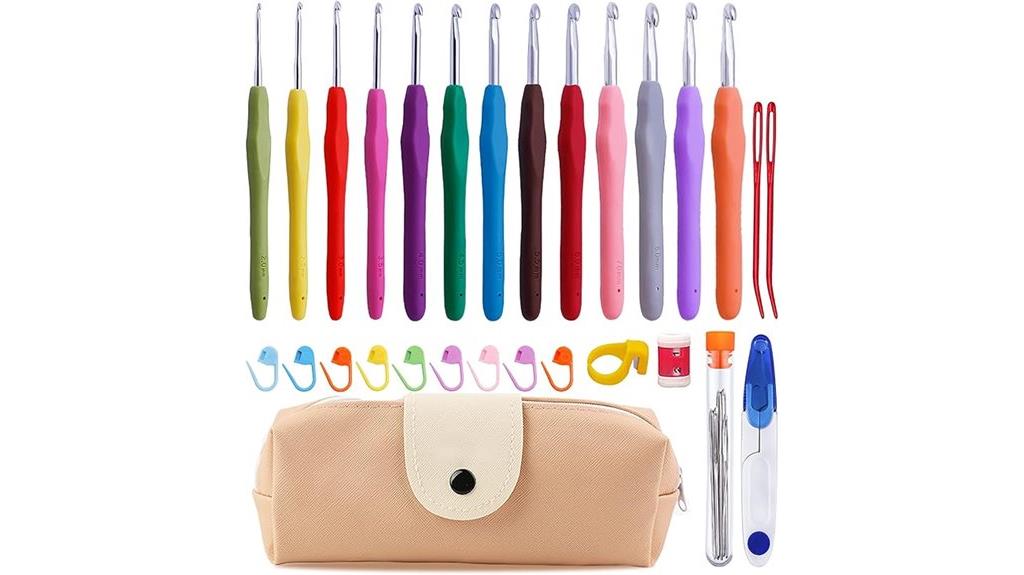 complete ergonomic crochet hook set