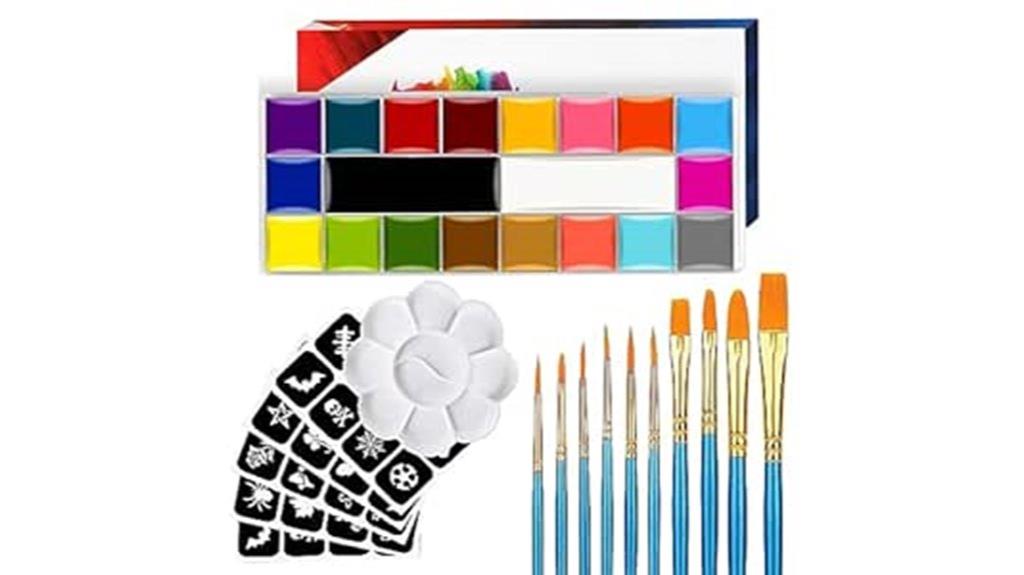 complete face painting set