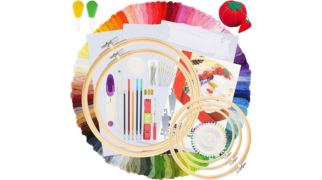 comprehensive 215 piece embroidery kit