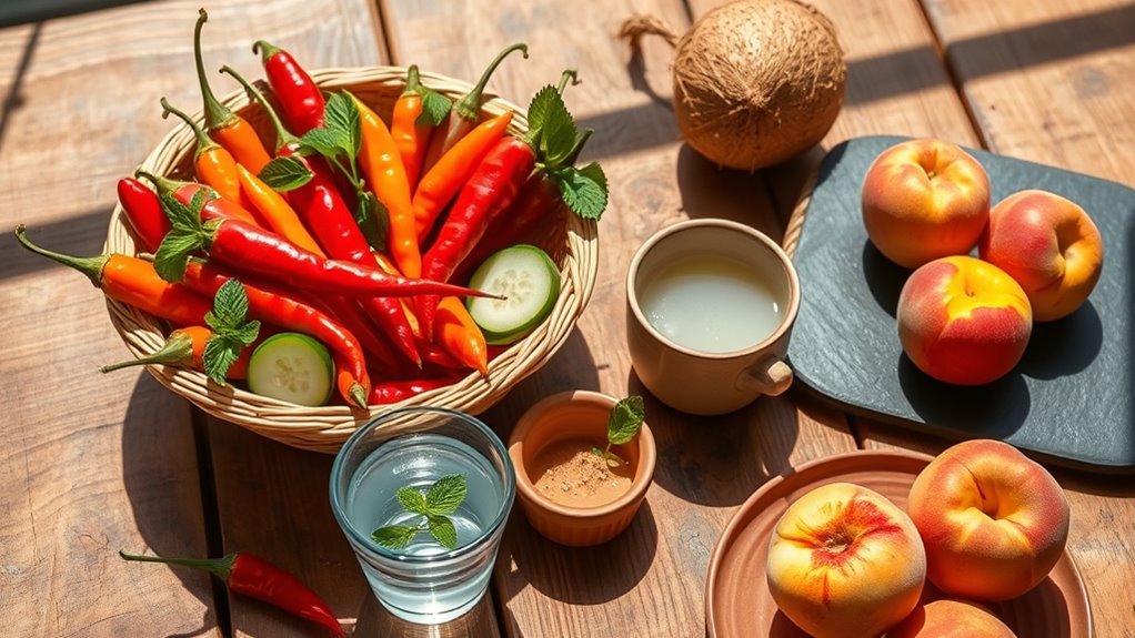 cooling foods and calming practices