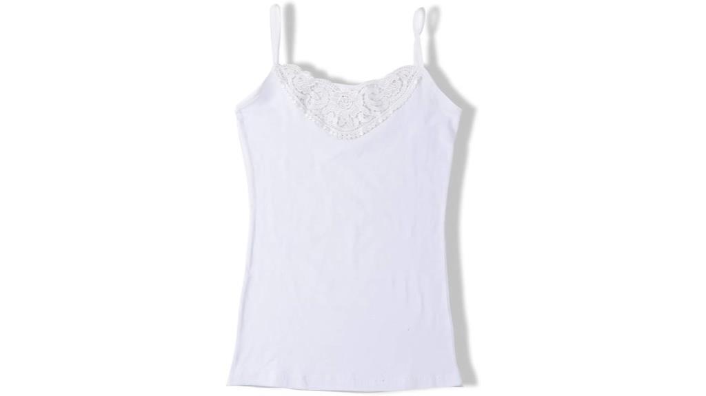 cotton lace trim tank
