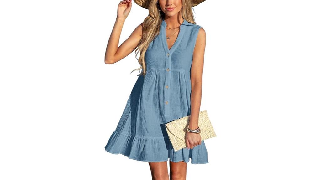 cotton ruffle hem dress
