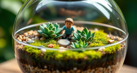 create miniature plant ecosystem