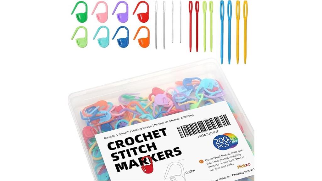 crochet markers with needles