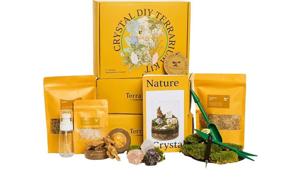 crystal terrarium gardening kit