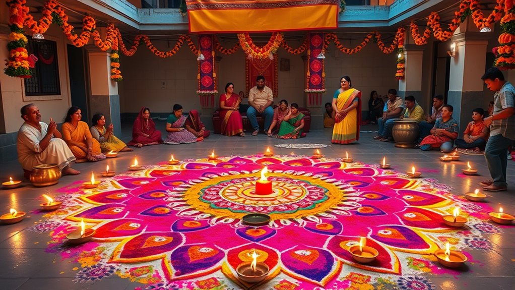 decorative symbolic festive patterns
