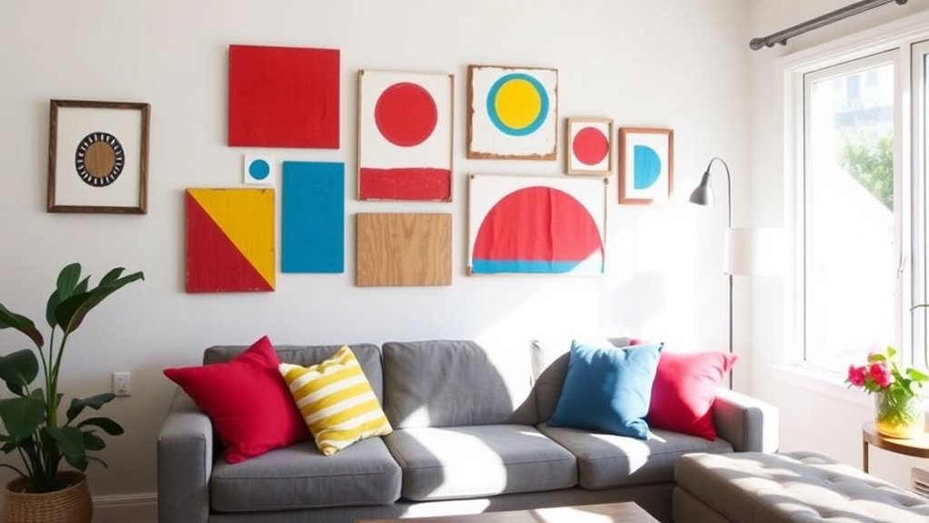 diy colorful wall art