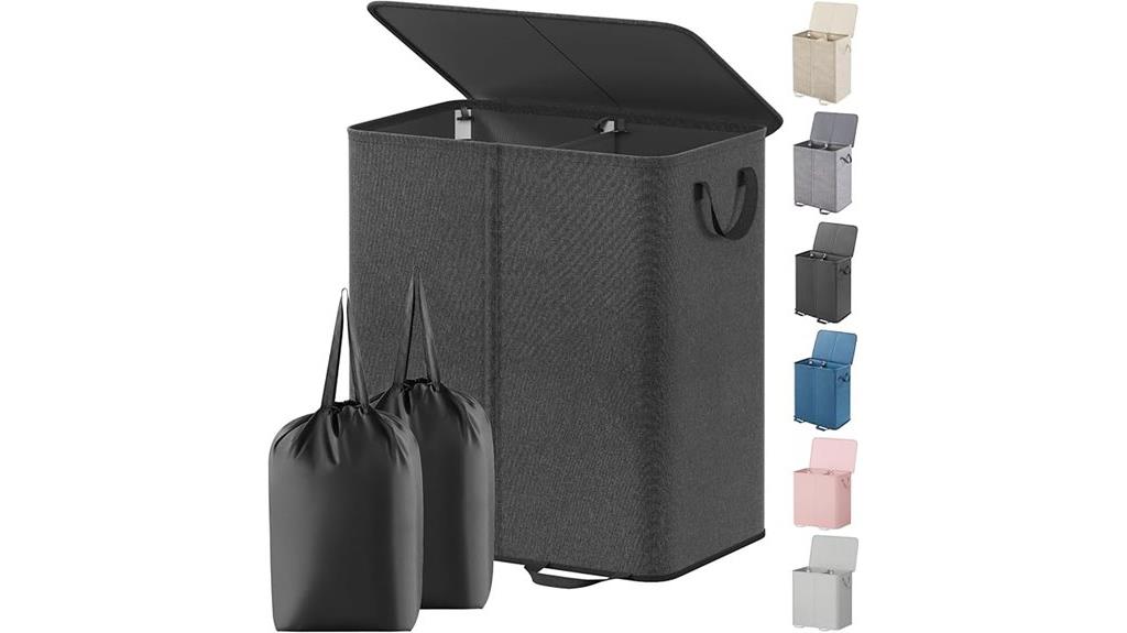 double hamper with lids