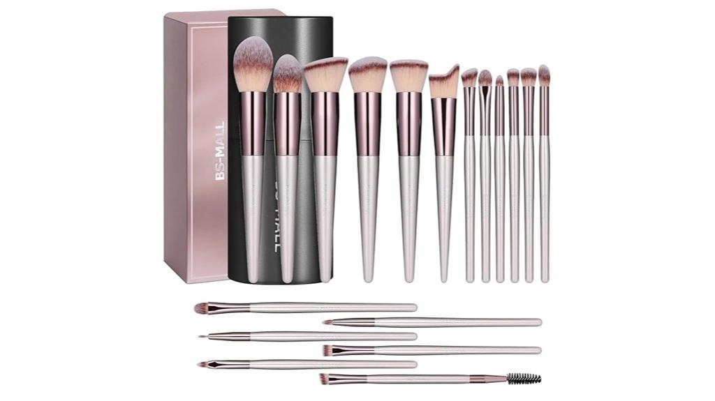 eighteen piece makeup brushes